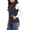 Dilgul - Chaleco acolchado para mujer, cuello alto, con cierre
