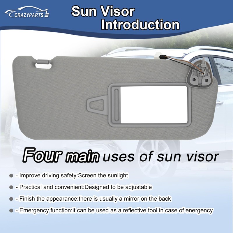CRAZYPARTS Driver & Passenger Side Sun Visor Compatible with Hyundai