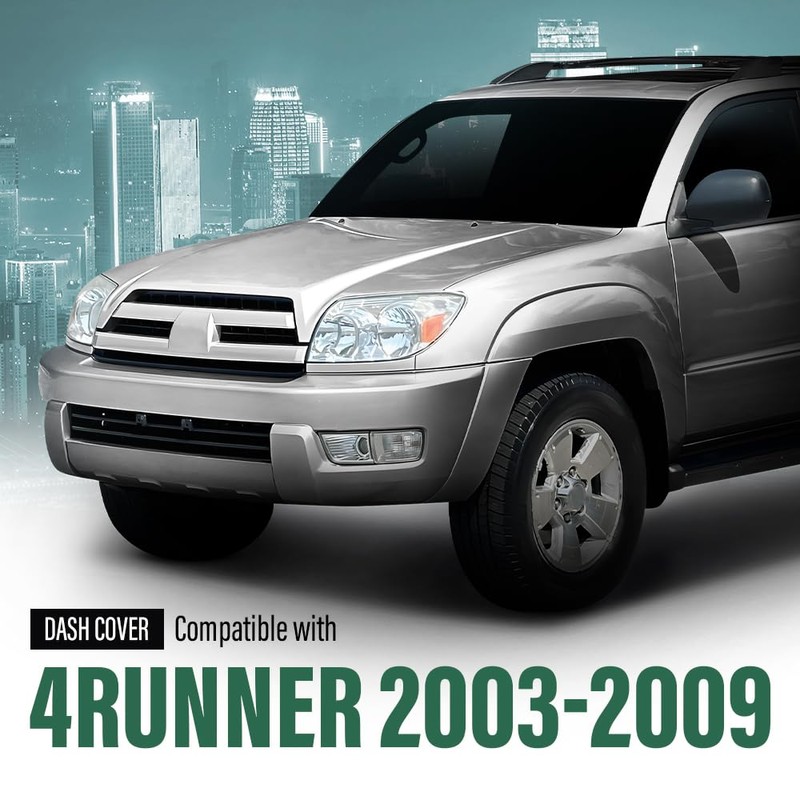 LQI TPE Dash Cover Dashboard Panel Black Compatible with Toyota