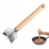 Stainless Steel Meat Chopper, 6 Curve Blades Meat Masher, 11