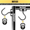 FINDMAG 6 Pack Black Strong Magnetic Hooks, 40lbs+ Heavy Duty
