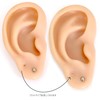 Clear Earrings, Flat Type, 18G, with Catch, Disposable, Translucent, Polypropylene,