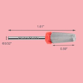 BITNBITH 5 in 1 Nail Drill Bits, 3/32”Professional Carbide Drill Bits for Nails Multifunction Art Bit, Fast Remove Acrylic Hard Gel Cuticle Nail Efile Bit Manicure Pedicure,Two Way Rotate,Fine