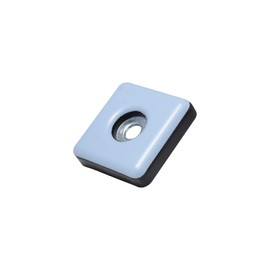 GLEITGUT 24 x Teflon gliders for screwing square, 25 x 25 mm, PTFE furniture gliders, 5 mm thick