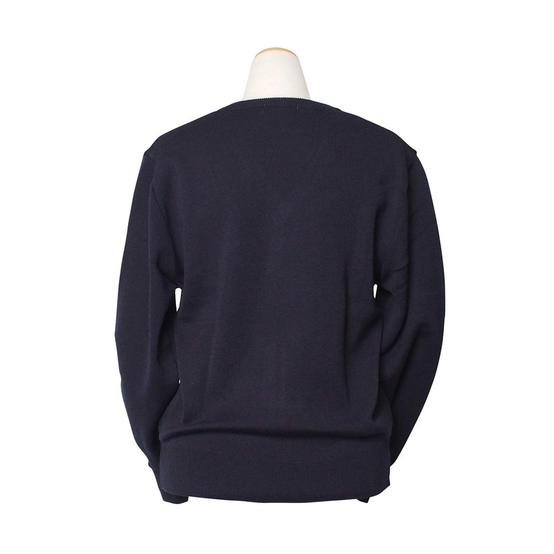 Wool blend sweater made in Japan unisex school students (L,