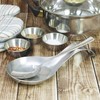 com-four® 2 x Stainless Steel Cooking Spoon Rest for Kitchen