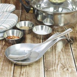 com-four® 2 x Stainless Steel Cooking Spoon Rest for Kitchen Utensils such as Spoons, Brushes or Cutlery