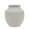 Creative Co-Op Small Round White Terracotta Cachepot, 8 Inch