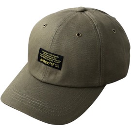 Avirex Men’s Military Tag Baseball Cap, Hat, Cotton Cap, Polo Cap, Low Cap, 6-Panel Cap, green