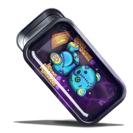 V. Syndicate 12.7 x 7.1 x 3.8 cm Mini Metal Storage Box with Lid - Airtight Lid - Flex Your Style with 360 Degree Printing of Interactive Original Artwork on All Sides (Syndicase