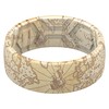 ThunderFit Silicone Wedding Rings for Men, Breathable Printed Design Rubber