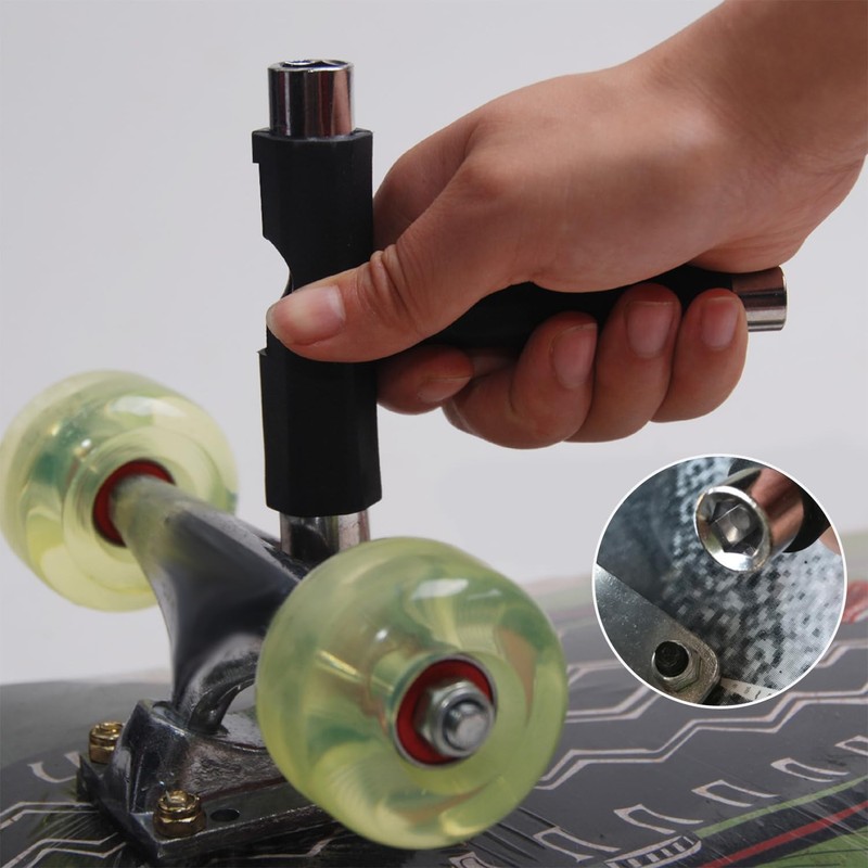 FDGGT 1 Set Skateboard Tool Keys and 1 Skateboard Spacer,