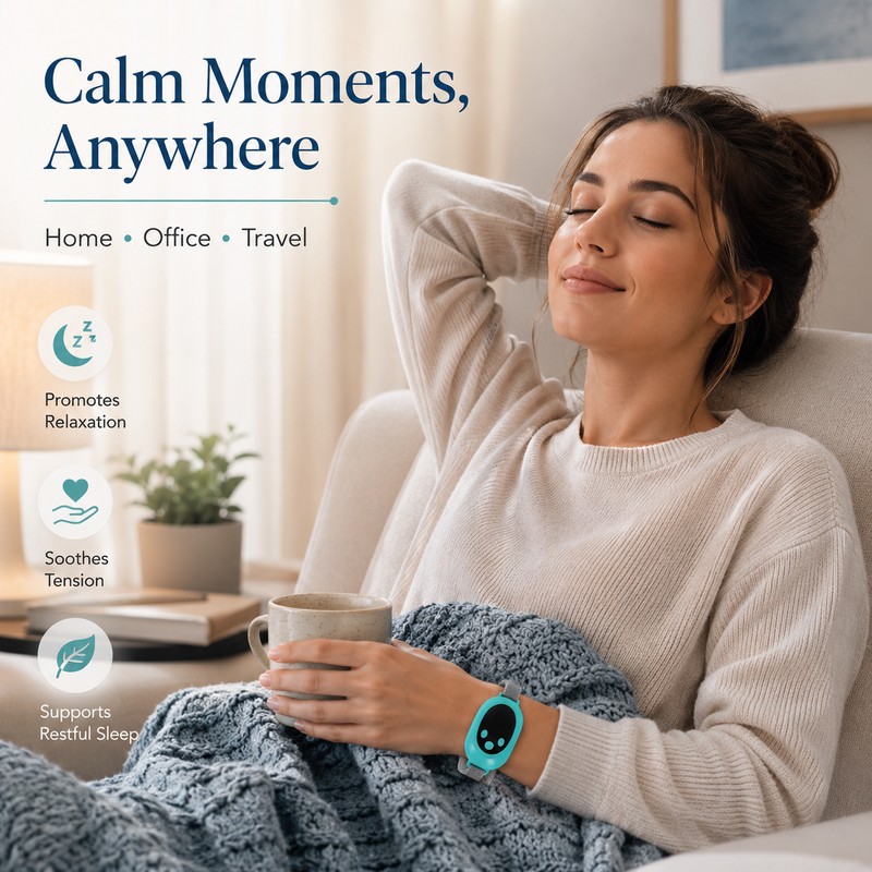 Handheld Pulse Relaxation Device for Bedtime – 20-Level Portable Calming