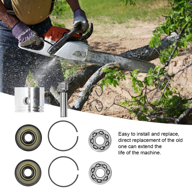 41.1mm Piston Kit Crank Bearing Fit for Poulan 220 221