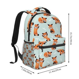 HKHEHOP Cute Red Panda Backpack For School Laptop Bags Bookbag Big Casual Daypack For Student Girls Boys Kids Teens Travel Sports Work