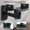 Pipishell Speaker Wall Mounts, Dual Side Clamping Bookshelf Speaker Mounting