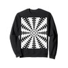 Starlight Beam With Dovetail Pattern Black On White Sweatshirt