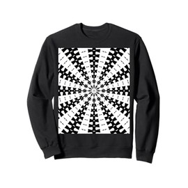 Starlight Beam With Dovetail Pattern Black On White Sweatshirt