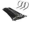 TERF® 20 Pcs Black Stainless Steel Cable Ties 290mm (11.42'')