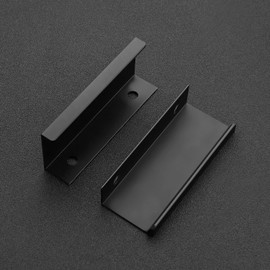 Ravinte 1 Pack Finger Pulls for Cabinets 76mm/3" Length Black Edge Pulls Matte Black Finger Cabinet Concealed Handles for Kitchen Drawer Tab Handle