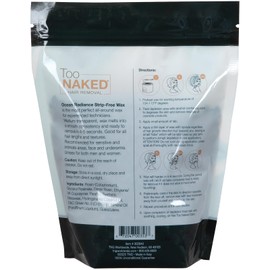 Too Naked Hair Removal Ocean Radiance Strip-Free Wax, Medium Transparency with Smooth Consistency, Hypoallergenic for Sensitive Areas, Fragrance-Free, Unisex, 1 Lb.