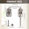 Hicarer 2 Pcs Patio Sliding Door Loop Lock Latch 2