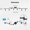 LVWIT 6-Light LED Ceiling Track Lighting Fixtures, Flexibly Rotatable Light
