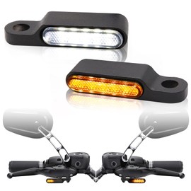 Rich Choices Handlebar LED Turn Signals Mini Motorcycle Blinkers Front Running Light Universal Compatible with Harley Sportster Dyna Honda Shadow Kawasaki Vulcan Yamaha V-Star Road Star