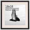 18x18 Solid Oak Wood Picture Frame with 14x14 Mat Opening