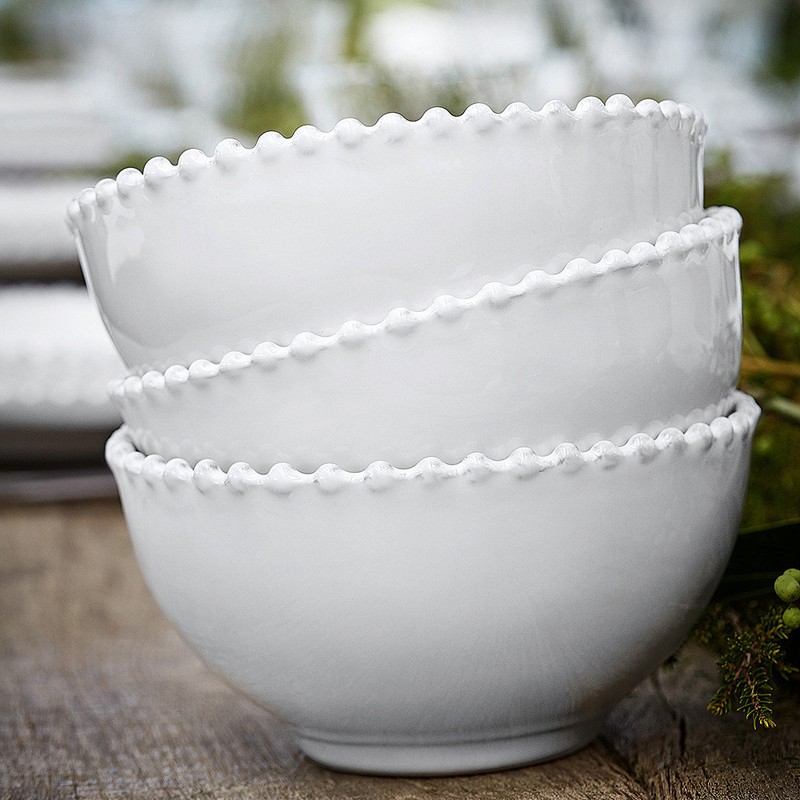 Costanova White Pearl Cotton Dish 19cm Cuisine de Maman /