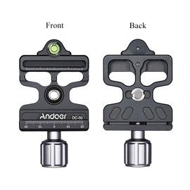Andoer Quick Release Clamp for Arca Swiss Tripod Ball Head Quick Release Plate, DC-50 Professional Release Clamp Knob-Type for Manfrotto 200PL Quick Release Plate