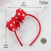 Motique Accessories Girls Polka Dot Bow Headband (Red)