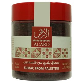 Al’Ard Palestinian Sumac Spice 120g (4.23oz) – Wild Harvested, Sun-Dried & Stone-Ground – Bold, Tangy Flavor for Cooking (Sumakh, Sumac)