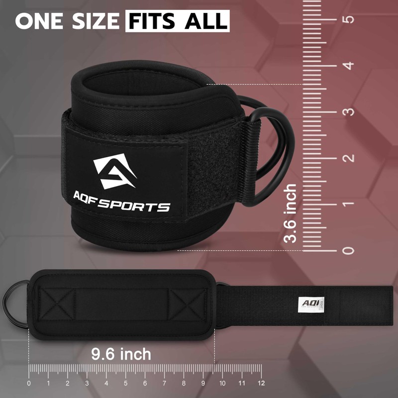 AQF Ankle Straps for Cable Machines Attachment - Neoprene Padded