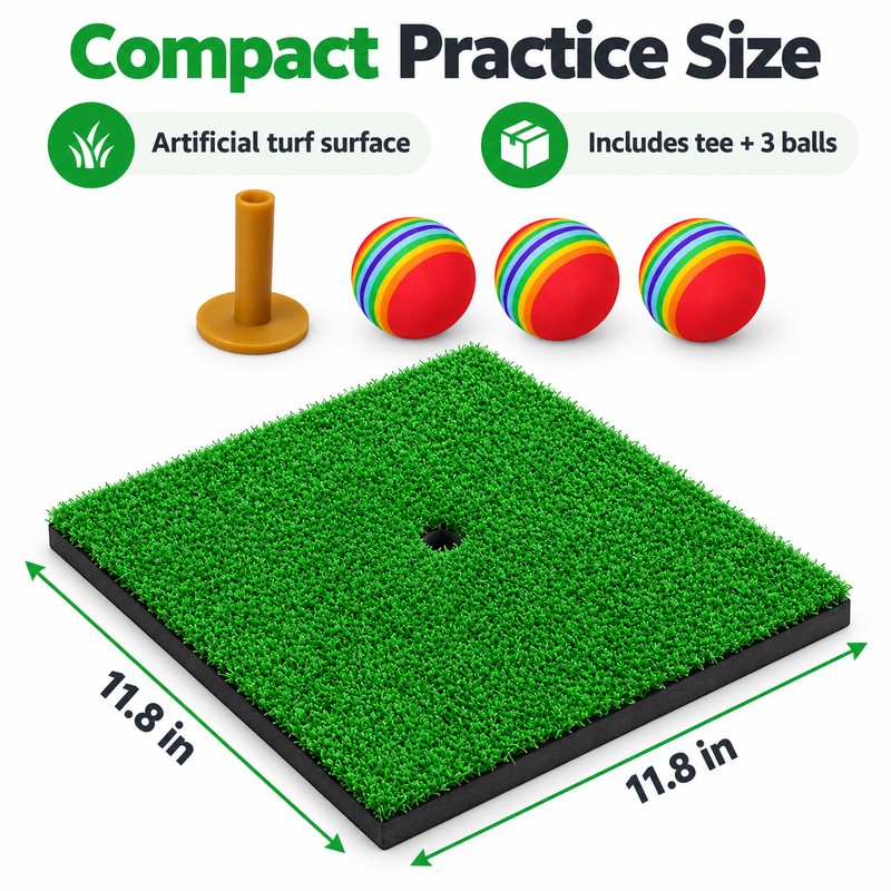 Artificial Turf Golf Hitting Mat for Swing & Chipping Practice