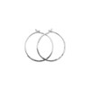 5/8 Inch Thin Small Sterling Silver Lightly Hammered Sleeper Hoop