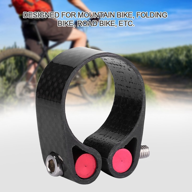 31.8mm Carbon Fiber Mountain Bike Bicycle Seat Post Clamp Quick