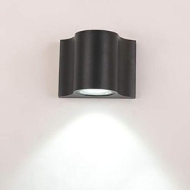 LUMINTURS 7W LED Outdoor/Indoor External Wall Sconces Light Waterproof Fixture Door Gate Step Stair Surface Mount Lamp Black Pure White