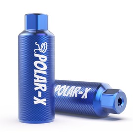 VOLO POLAR-X PEGFOR BMX Tacos de pie de bicicleta, Pie principal antideslizante de aleación de aluminio, Adecuado para montar en bicicleta de montaña, Tacos de pie para acrobacias, Tacos de pie BMX, Adecuado para ejes de 3/8 pulgadas (Blue)