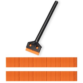 NBTOOL Plastic Razor Blade Scraper with 100Pcs Plastic Razor Blades,Razor Scraper Tool for Removing Sticker,Gasket,Labels,Adhesive,Caulk,Decal,Paint from Glass,Window,Stove Top,Car Window,Tile,Wall