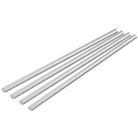 GUEEYUAW 4 Pcs Fully Threaded Rod M6 × 200mm/7.87" 304 Stainless Steel Right Hand Threads