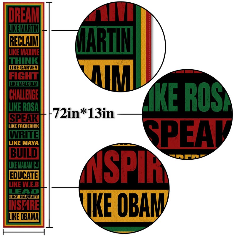 Nepnuser Juneteenth Table Runner Black History Month Kwanzaa African American