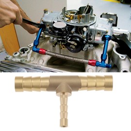 LT Easiyl 2x Brass Barb Reducing T Piece Size 8mm-4mm-8mm Connect Lines For Air Water Fuel Oil And Inert Gases In Simple Way