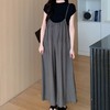 Momkong Maternity Overalls: Summer Pregnancy Pants, Full-Term & Breastfeeding Friendly Briun Gray/M