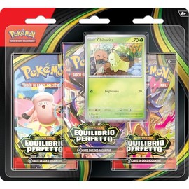 Pokémon: confezione da tre buste dell’espansione Megaevoluzione - Equilibrio Perfetto del GCC Pokémon (una carta promozionale olografica e tre buste di espansione), Edizione in Italiano