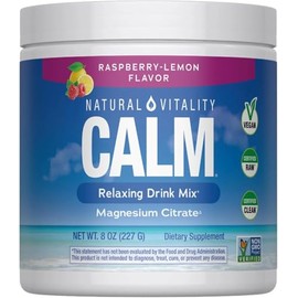 Natural VitalityPolvo de magnesio CALM sabor frambuesa y limón 8 oz