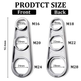 Pack of 2 Tap Keys, Tap Aerator Removal Tool, Tap Strainer Key, Mixing Nozzle Key, Tap Bubbler, 6 Sizes, M16/M18/M20/M22/M24/M28