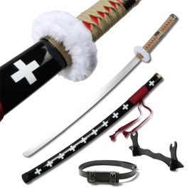 Roronoa Zoro Swords 104cm Handmade Katana Japanese Anime Cosplay Sword Shusui Enma Kitetsu Free Sword Holder and BeltColor: A5 Doctor Luo Rad