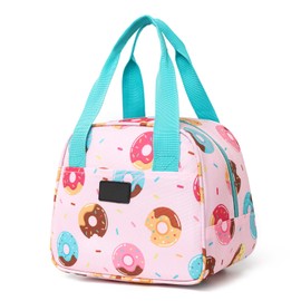 Nanxson 6L Small Cooler Bag, Insulated Lunch Bag, Reusable Lunch Box Bag, Waterproof Lunch Bag for Women, Men, Children, Work, School, Office, Picnic (6L, Pink Prints)