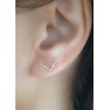 Two Hole Earring Double Piercing V Stud Chevron Multiple Lobe